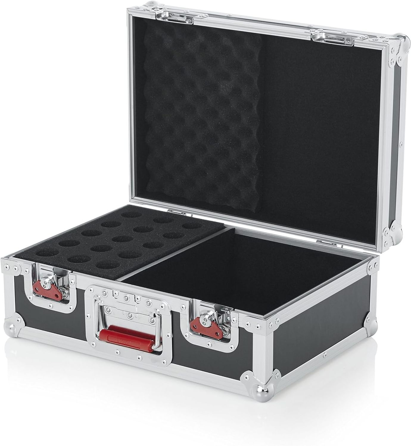 G-TOUR Road Case with Foam Drops for 15 Wired Microphones  Accessory Storage road case