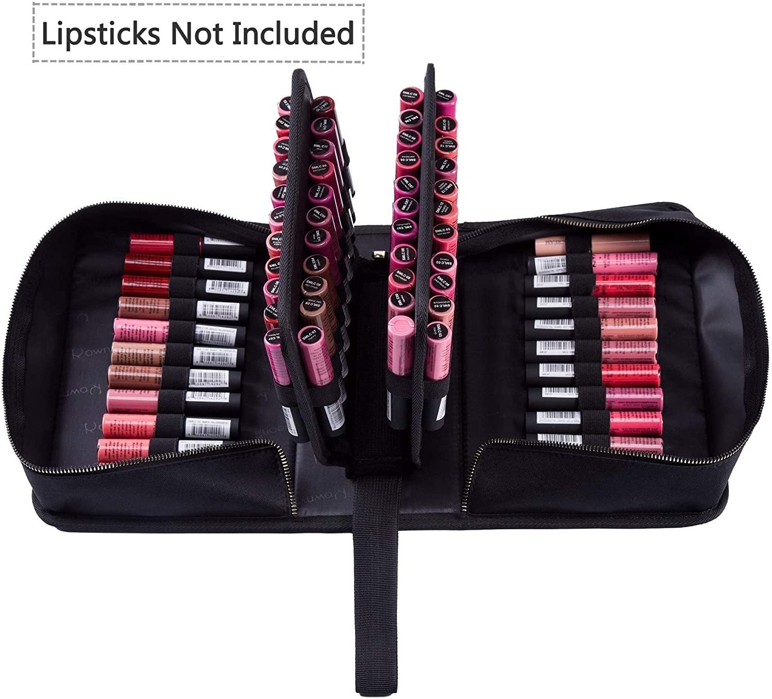 Lipstick Organizer Case Holder 67 Slots Clear Zipper Portable Lipstick Bag Travel Makeup Bag Cosmetic Case