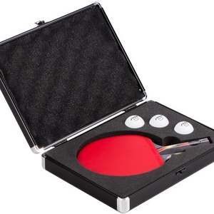 2024 new Padded Aluminum Ping Pong Paddle Hard Case - Stores 1 Table Tennis Racket and 3 Balls