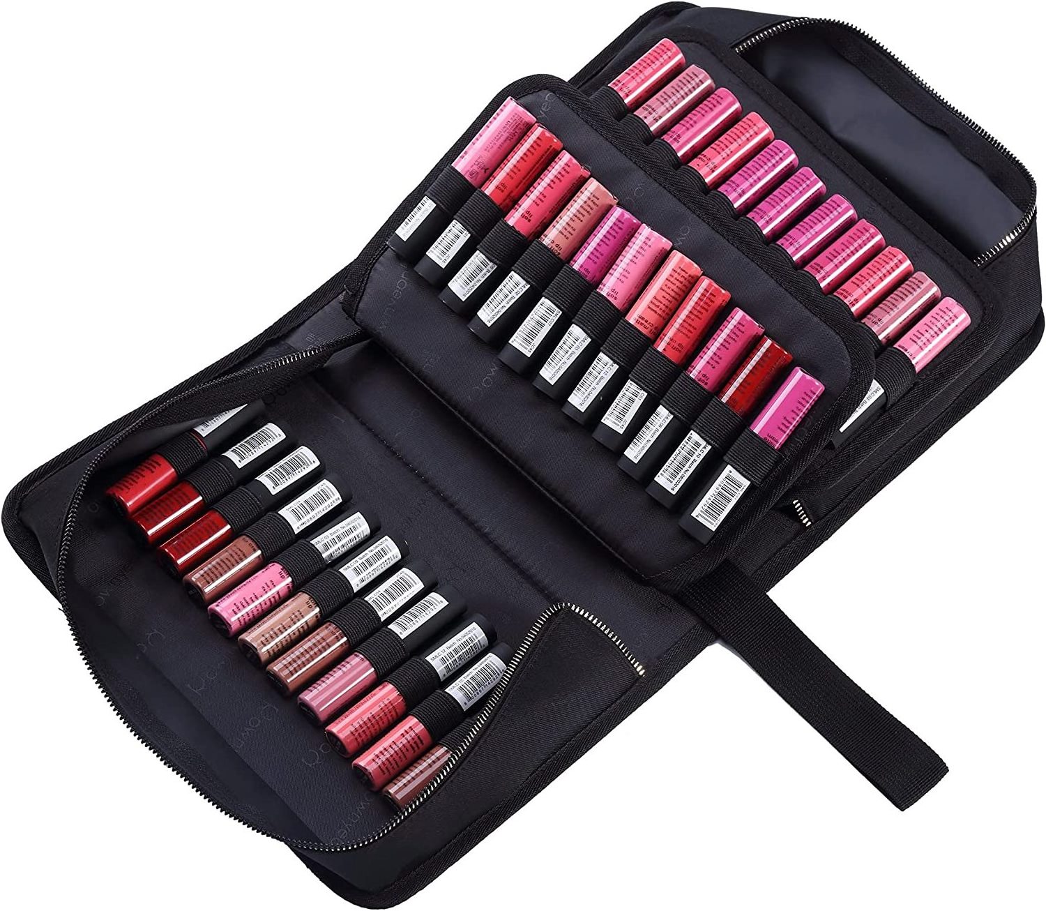 Lipstick Organizer Case Holder 67 Slots Clear Zipper Portable Lipstick Bag Travel Makeup Bag Cosmetic Case