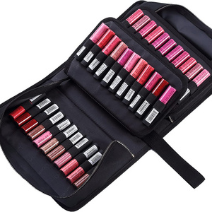 Lipstick Organizer Case Holder 67 Slots Clear Zipper Portable Lipstick Bag Travel Makeup Bag Cosmetic Case