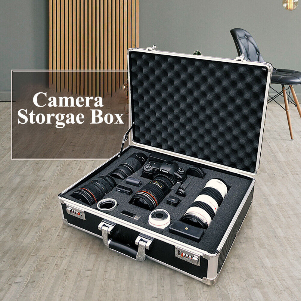 Aluminum Men Briefcase Protective Motor Mini Camera Box Drone Organize Case Foam