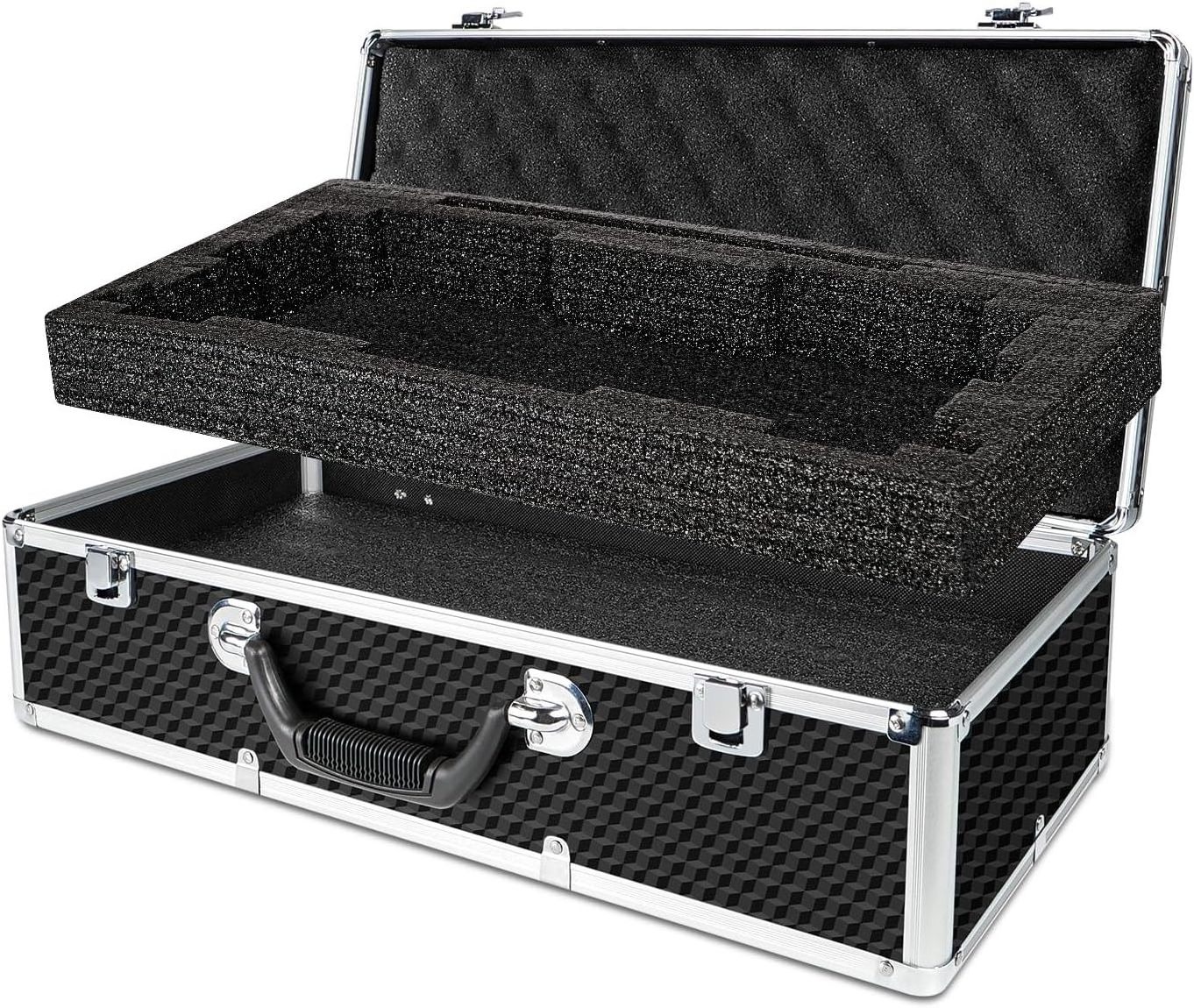 Aluminum Alloy Frame Carrying Case with Two-layer Pre-Diced Pick and Pluck Foam