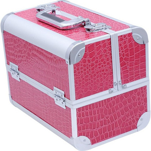 Metal Tool Box Train Case Storage Organizer with Handle Cosmetic Box Beauty Carrying Case Storage Box