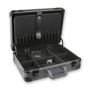 Aluminum Tool case suitcase toolbox For Big Small Tool Kit Collision avoidance resistant safety box With lock Storage Box