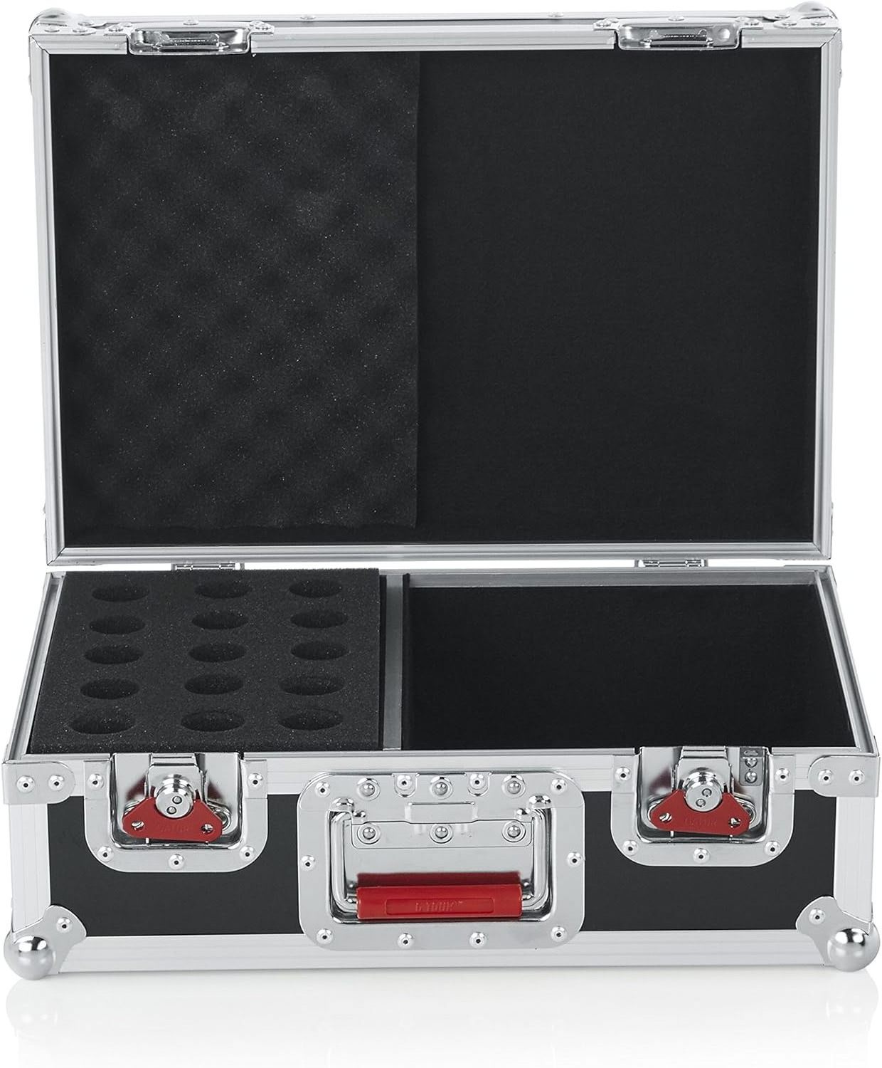 G-TOUR Road Case with Foam Drops for 15 Wired Microphones  Accessory Storage road case