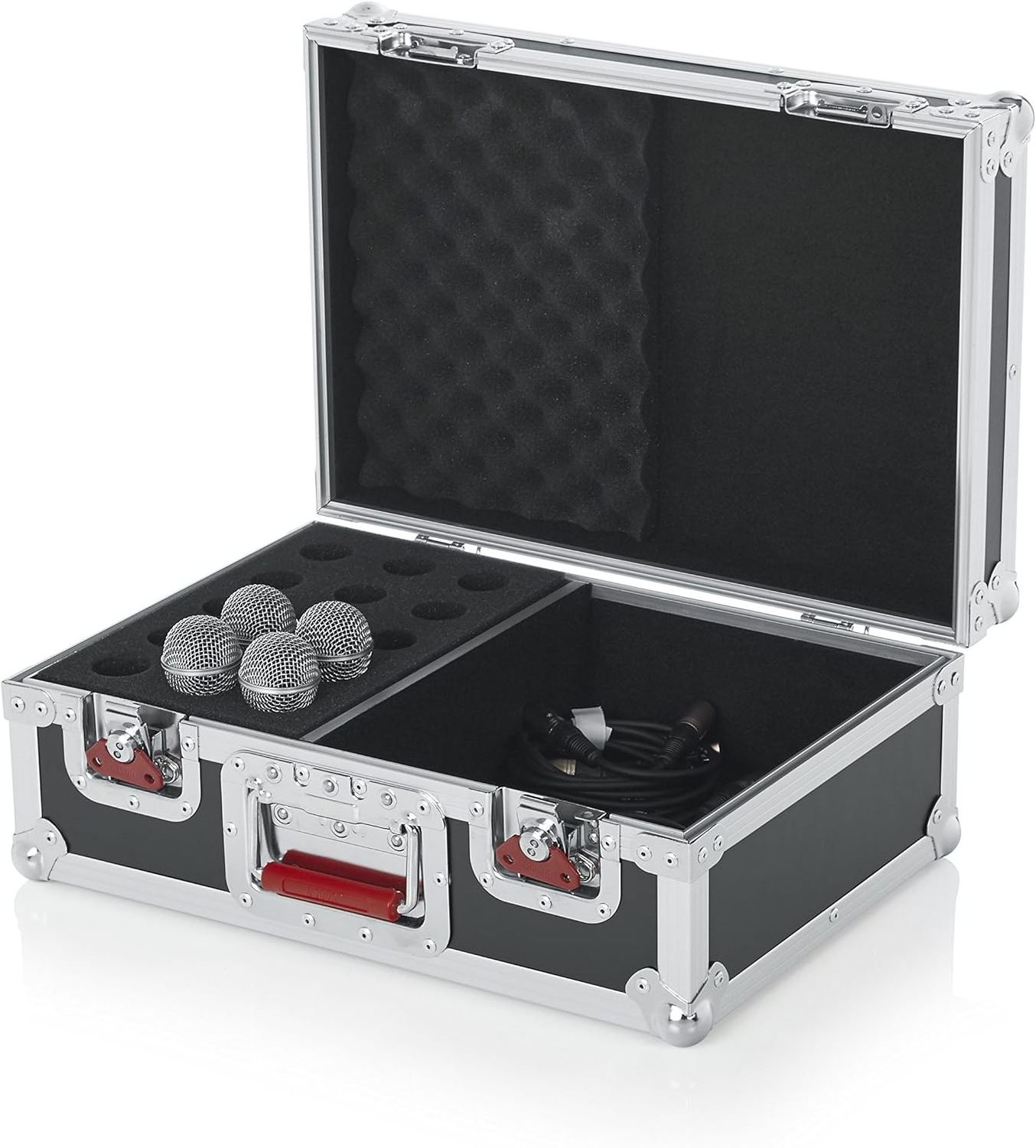 G-TOUR Road Case with Foam Drops for 15 Wired Microphones  Accessory Storage road case