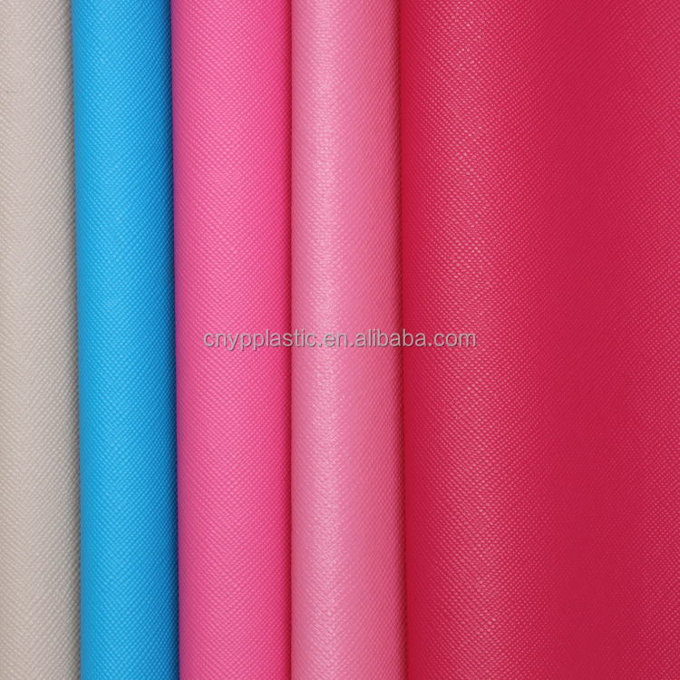 oem custom toothpick grain pvc bag upholstery artificial leather material