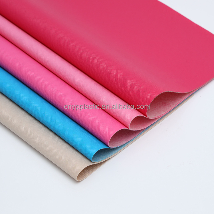 oem custom toothpick grain pvc bag upholstery artificial leather material