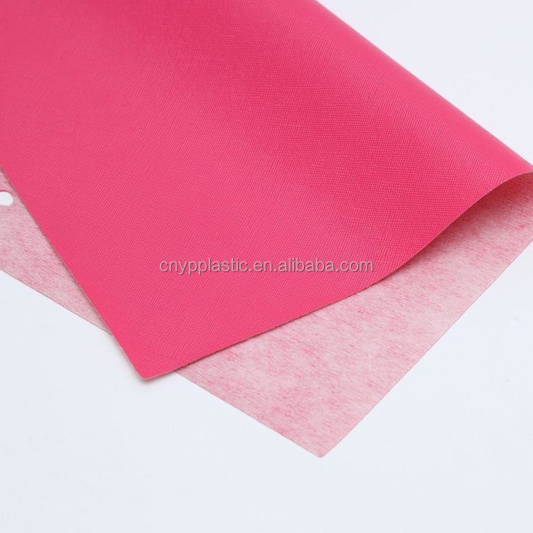 oem custom toothpick grain pvc bag upholstery artificial leather material