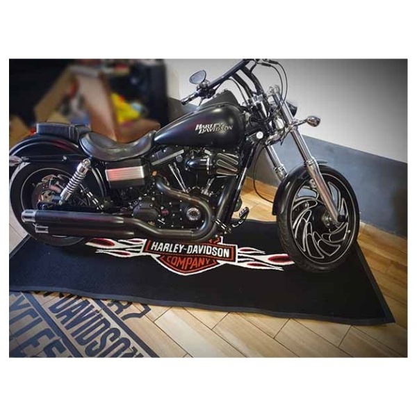 Factory Cheap Price Good Quality Garage Indoor or Outdoor Rubber Logo Floor Motorcycle Mat