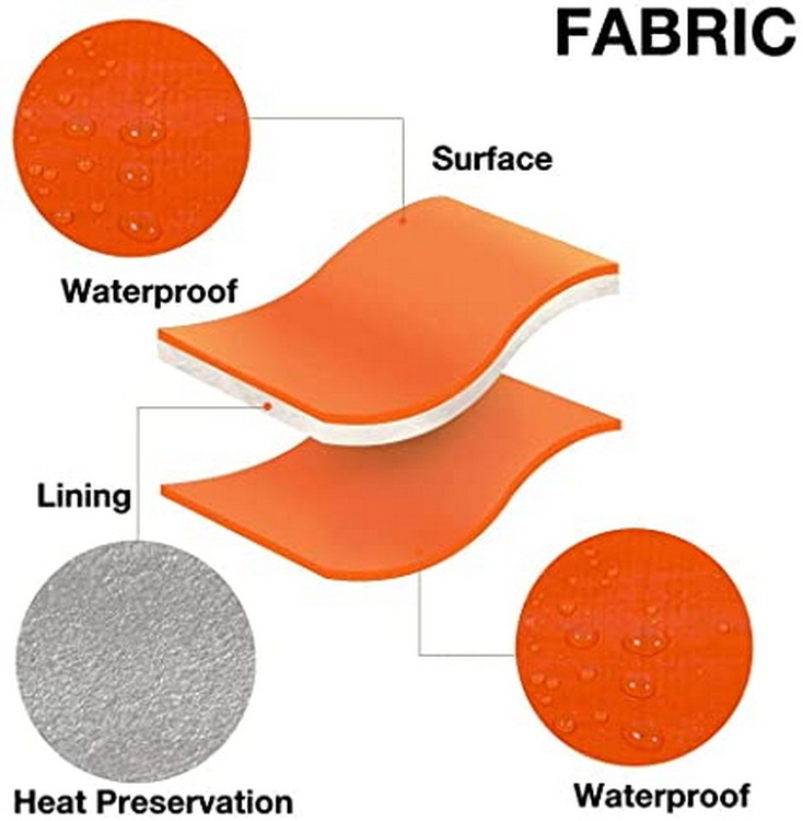 Factory Orange Various Thickness Cold Weather Heat Insulated Tarp Pe Tarpaulin Concrete Curing Blanket Tarps