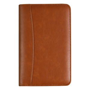 Hot Selling A6 Leather Cover Multifunctional Loose-leaf Zipper Bag Budget Planning Notebook journal