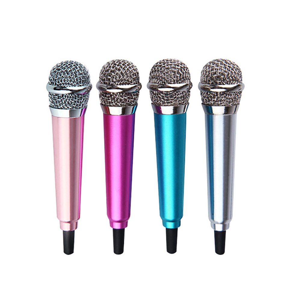 Portable 3.5mm Stereo Studio Mic KTV Karaoke Mini Microphone For Smart Phone Laptop PC Desktop Handheld Audio Microphone