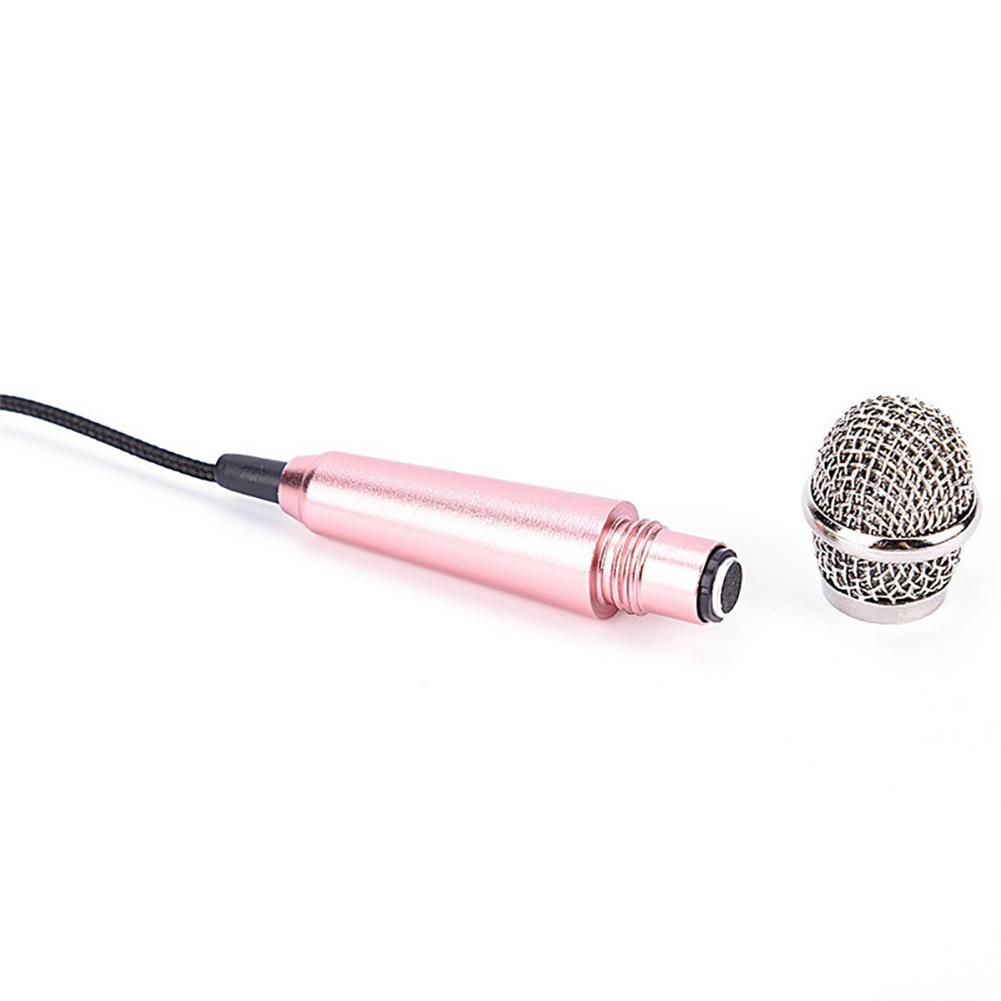 Portable 3.5mm Stereo Studio Mic KTV Karaoke Mini Microphone For Smart Phone Laptop PC Desktop Handheld Audio Microphone