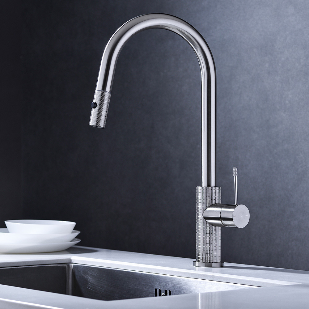 New Kitchen Sink Drinking Water Tap Dual Mode Water Outlet Knurled Handle Thermostatic Kitchen Basin Faucet