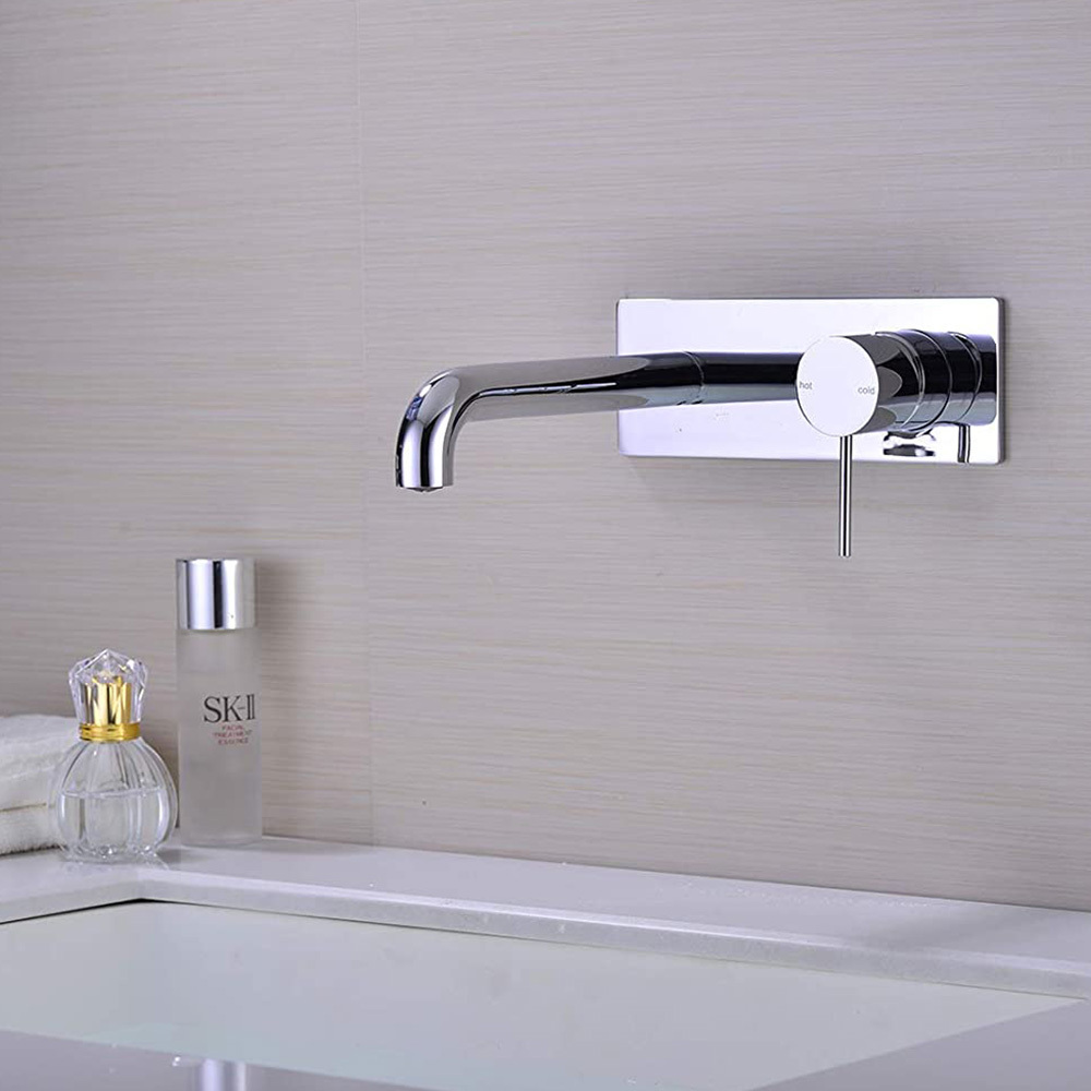 Bathroom Bath Tub Taps Vanity Faucet Wall Mounted Solid Brass Basin Mixer Taps Bathtub Faucets