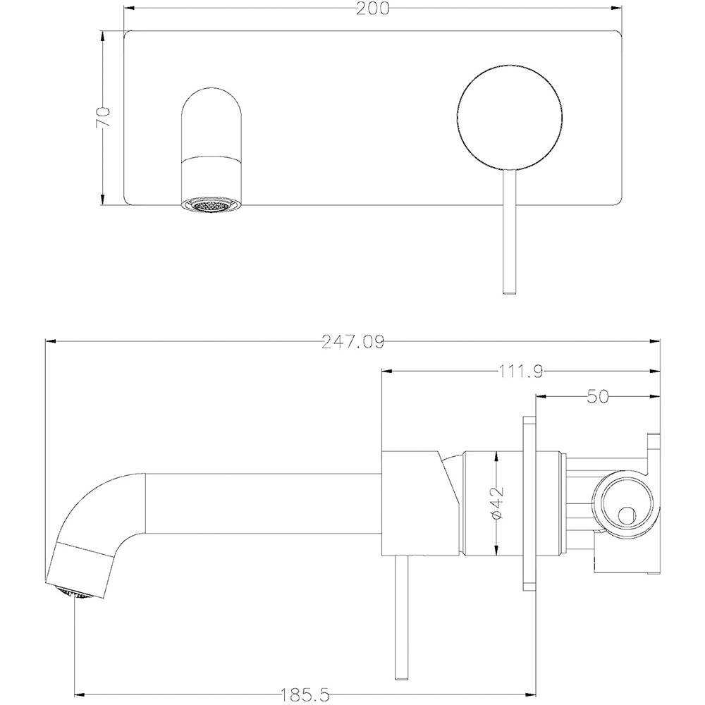 Bathroom Bath Tub Taps Vanity Faucet Wall Mounted Solid Brass Basin Mixer Taps Bathtub Faucets