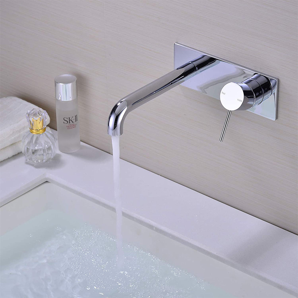 Bathroom Bath Tub Taps Vanity Faucet Wall Mounted Solid Brass Basin Mixer Taps Bathtub Faucets