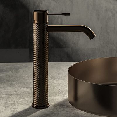 YSW Tall Basin Faucet Brass Bathroom Basin Mixer Tap Torneira Banheiro Deck Mounted Brushed Bronze Modern Contemporary