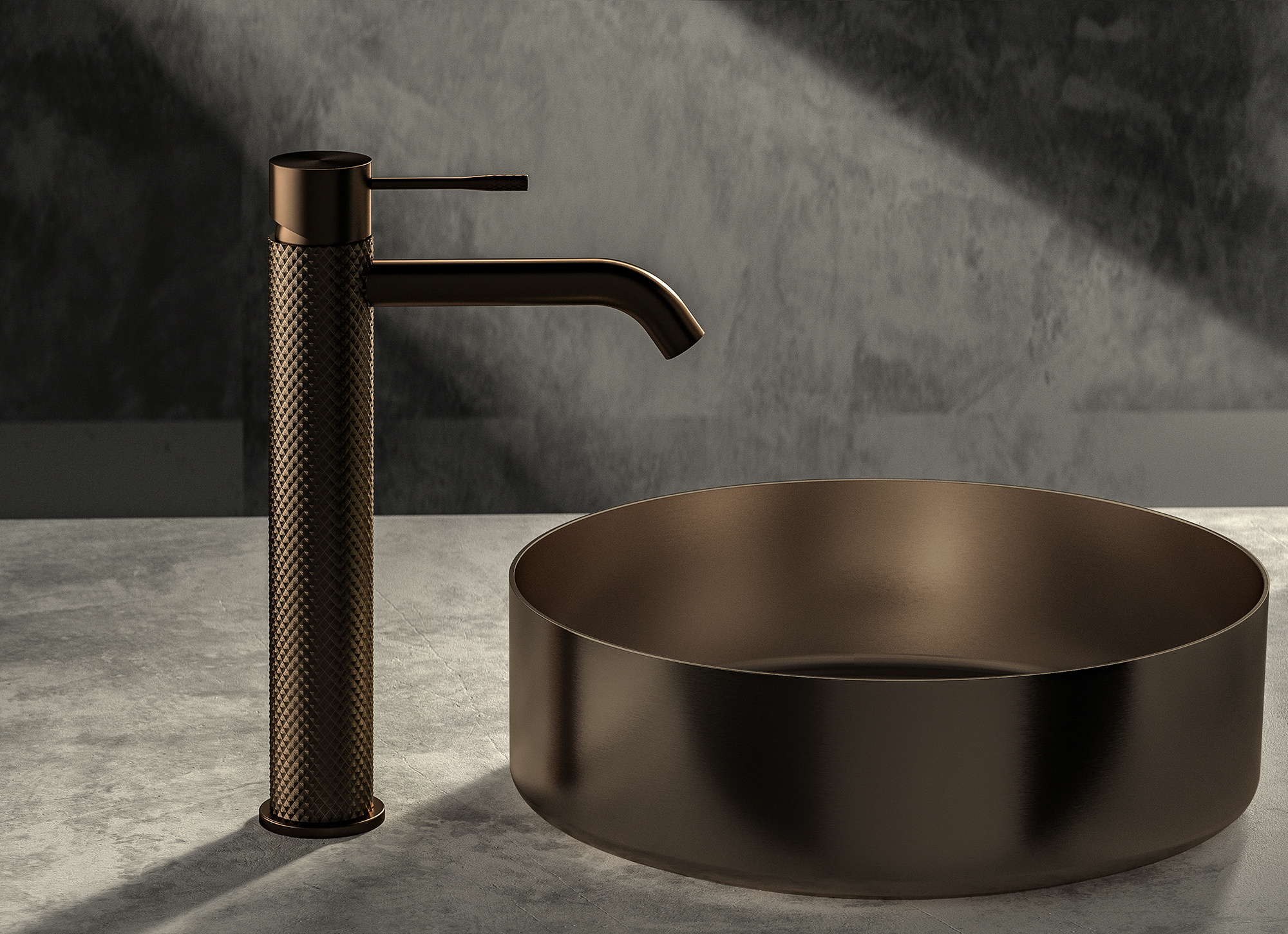 YSW Tall Basin Faucet Brass Bathroom Basin Mixer Tap Torneira Banheiro Deck Mounted Brushed Bronze Modern Contemporary