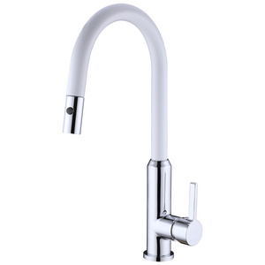 Classic white kitchen faucet multi-function all-copper puller kitchen faucet