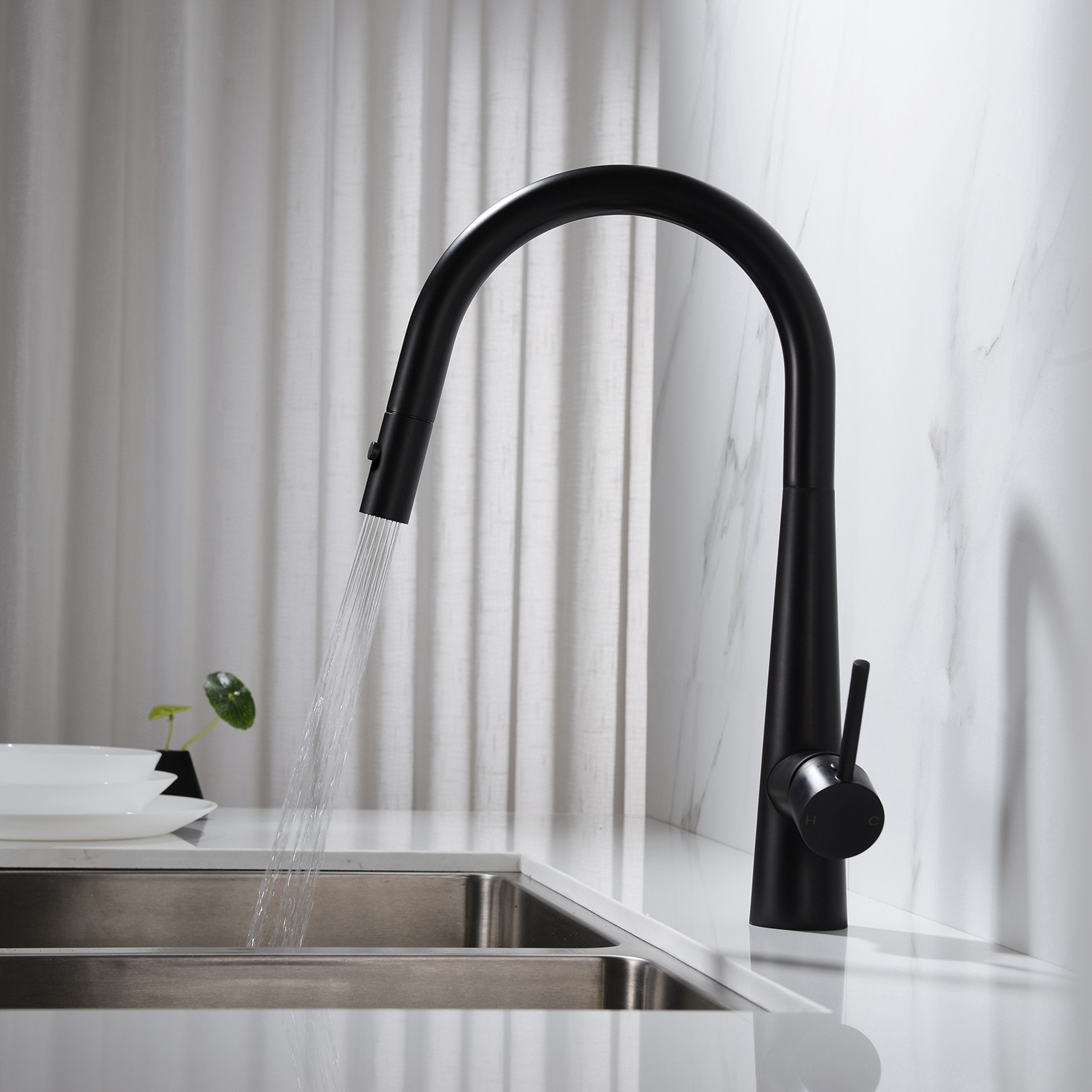 American Standard Commercial 3 Way Rotating Carterage Water Taps Robinet De Cuisine Splash Kitchen Faucet Brass Modern Ceramic