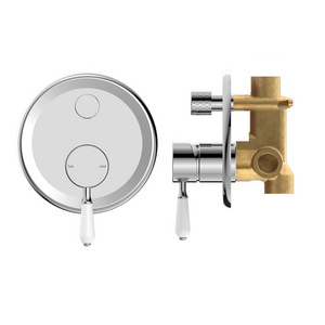 YSW 3 way shower mixer valve and trim kit brass thermostatic shower faucet valve