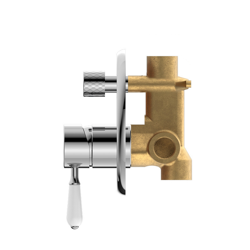 YSW 3 way shower mixer valve and trim kit brass thermostatic shower faucet valve