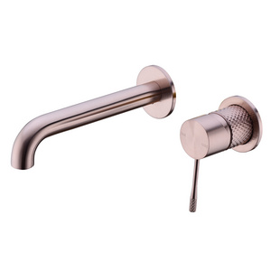 Knurling Process Single Handle Lead-free Brass Waterfall Wall Shower Mixer Taps Bathroom in Wall Basin Faucet Basin mixer