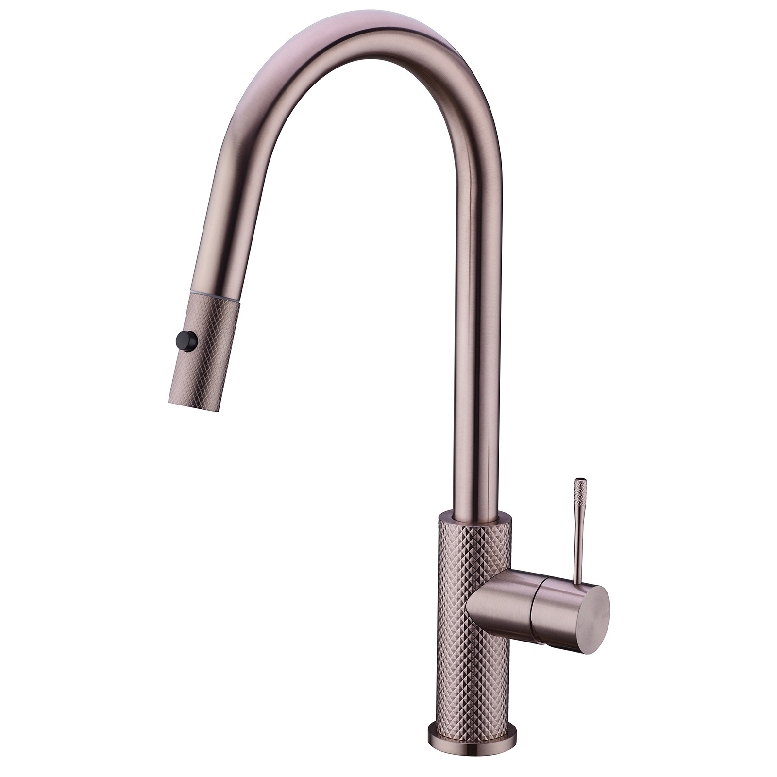 Knurling Waterfall Kitchen Faucet with Pull Out Sprayer Kitchen Sink Faucet Spray Tap Brass Hotel Use Ceramic Modern Solid Home