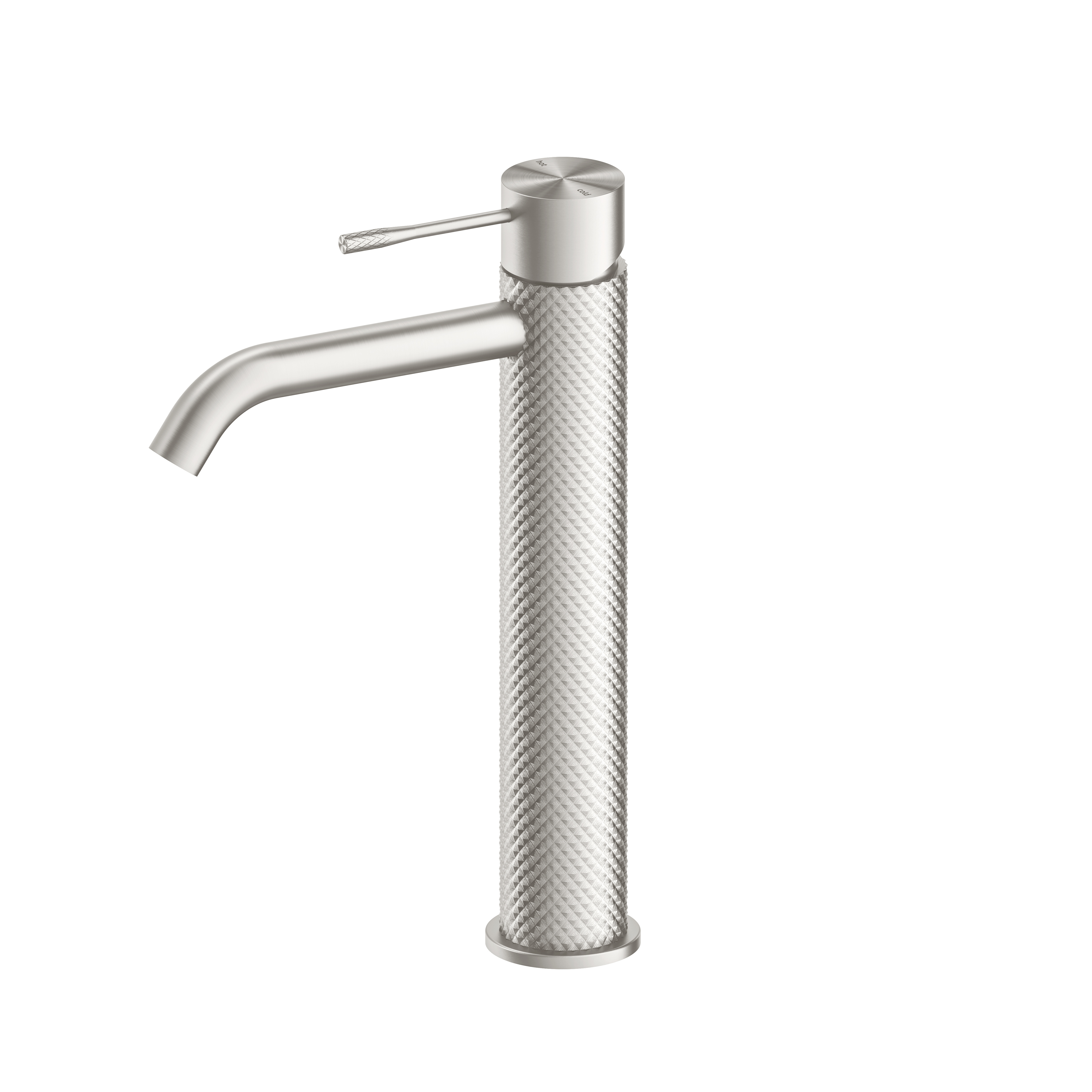 YSW The latest water-saving function lead-free Brushed Nickel copper basin faucet tall basin knurled faucet