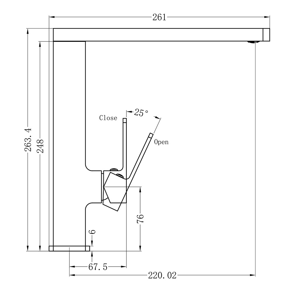 YSW unique design 360 degree rotating kitchen faucet