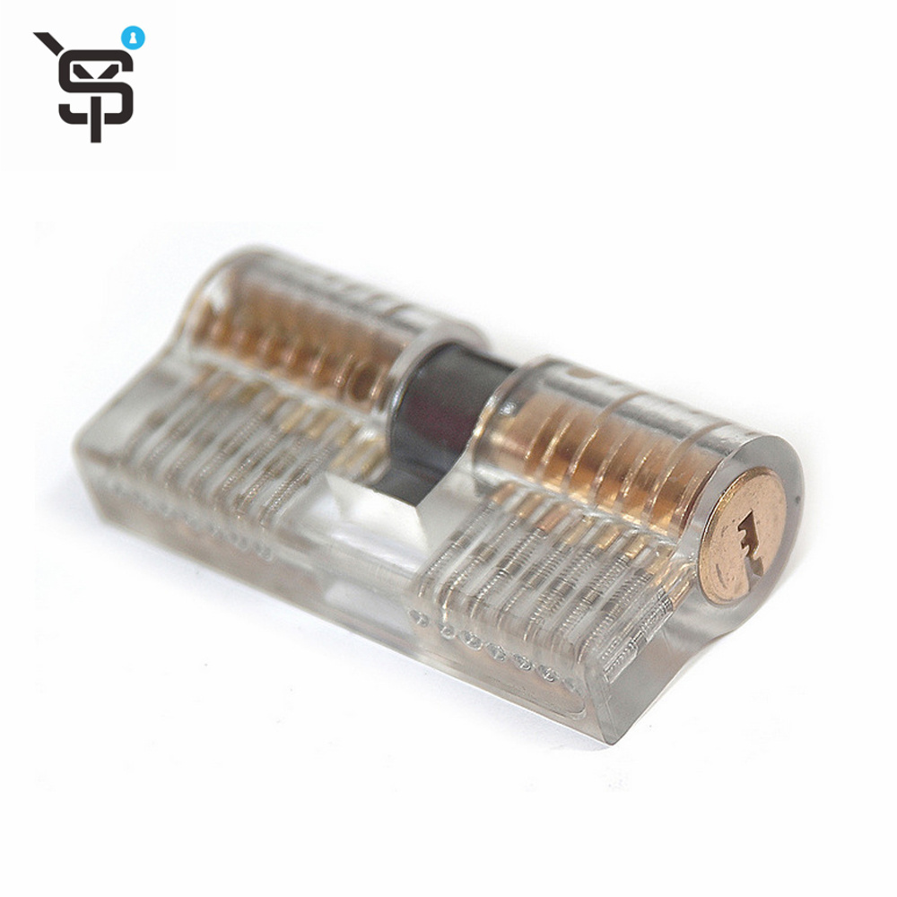 High Quality  Practice Cutaway Lock with 2 Key Transparent Visible Lock Pick Set Acrylic Stainless Steel