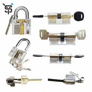 High Quality For Locksmith Beginners Lock Pick Set Kit Training Picking Tools Transparent Practice Locks