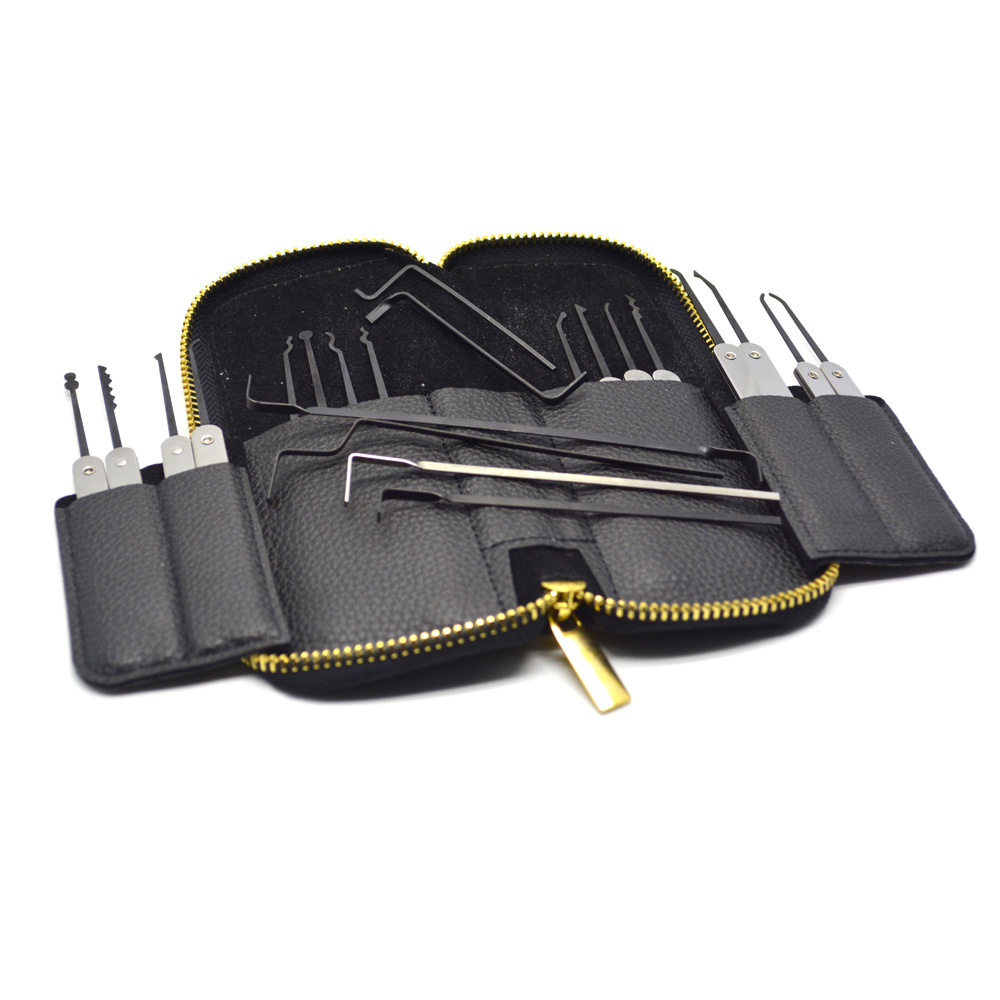 High Quality Locksmith Tools Lock Pick Set With Transparent Practice Lock Lock Picking Tools YS500066