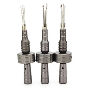 High quality Locksmith Tools 3Pcs HUK Stainless Steel Cross Lock Picks Set