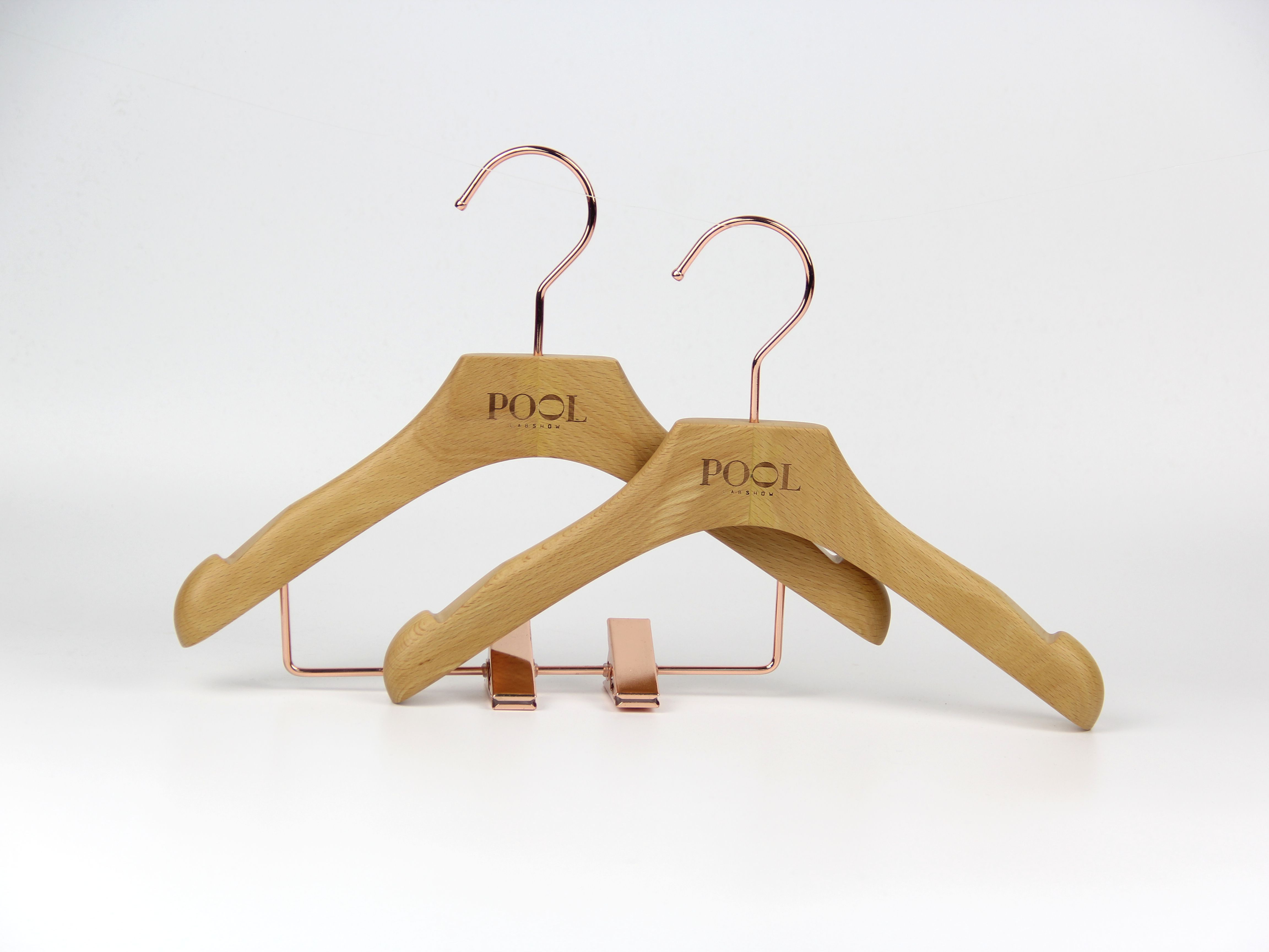 luxury natural wooden hanger with notches kids clothes rack for children's dress baby coat cloth hanger