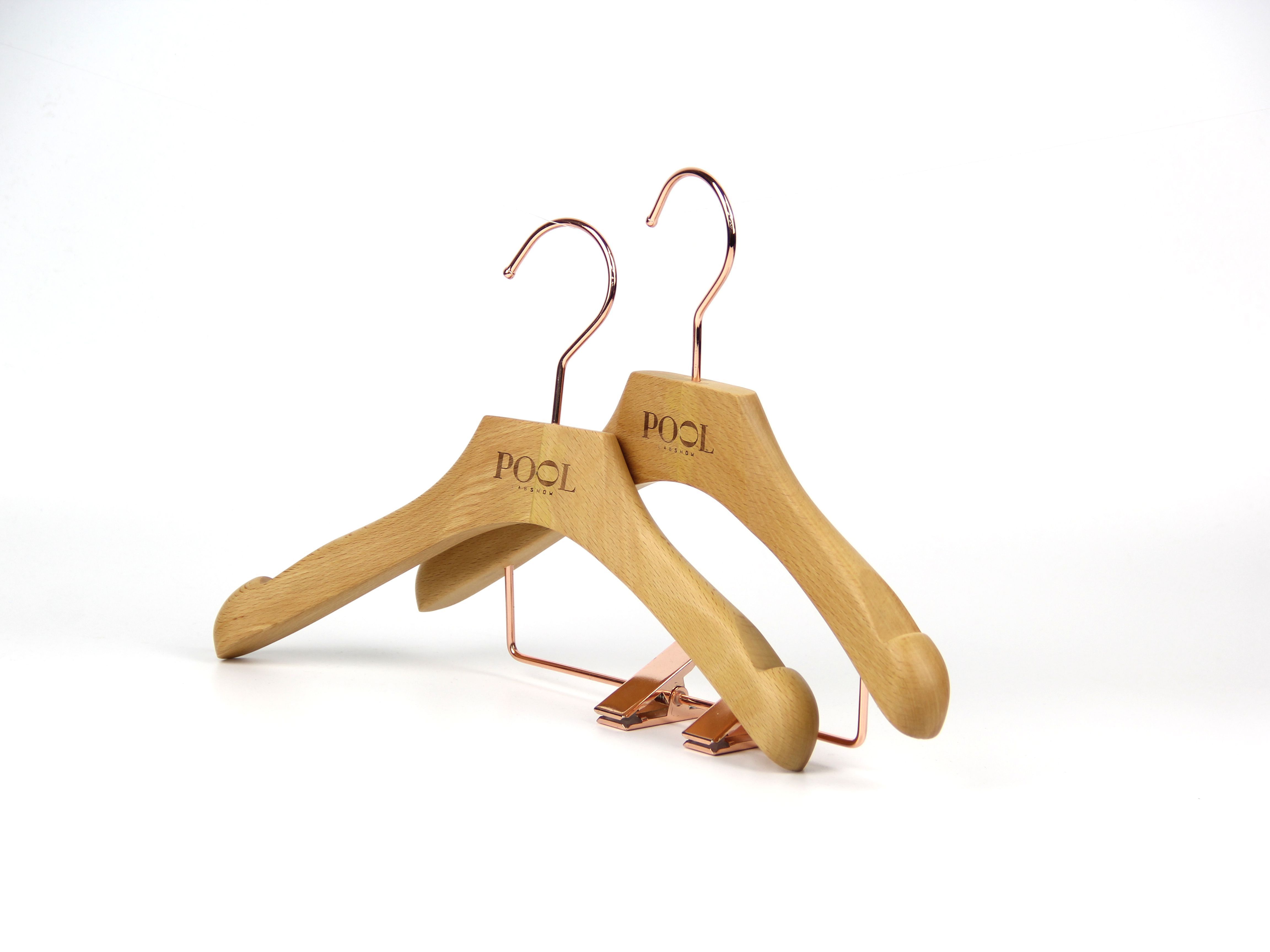 luxury natural wooden hanger with notches kids clothes rack for children's dress baby coat cloth hanger