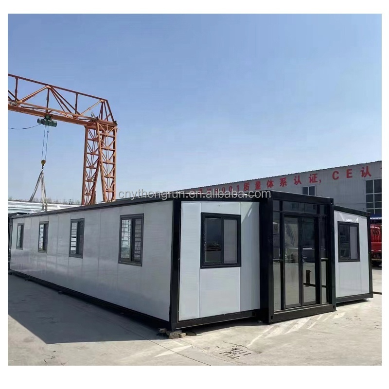 Movable Shipping Container Steel Structure Frame 6 Room Luxury Expandable Container Prefab House