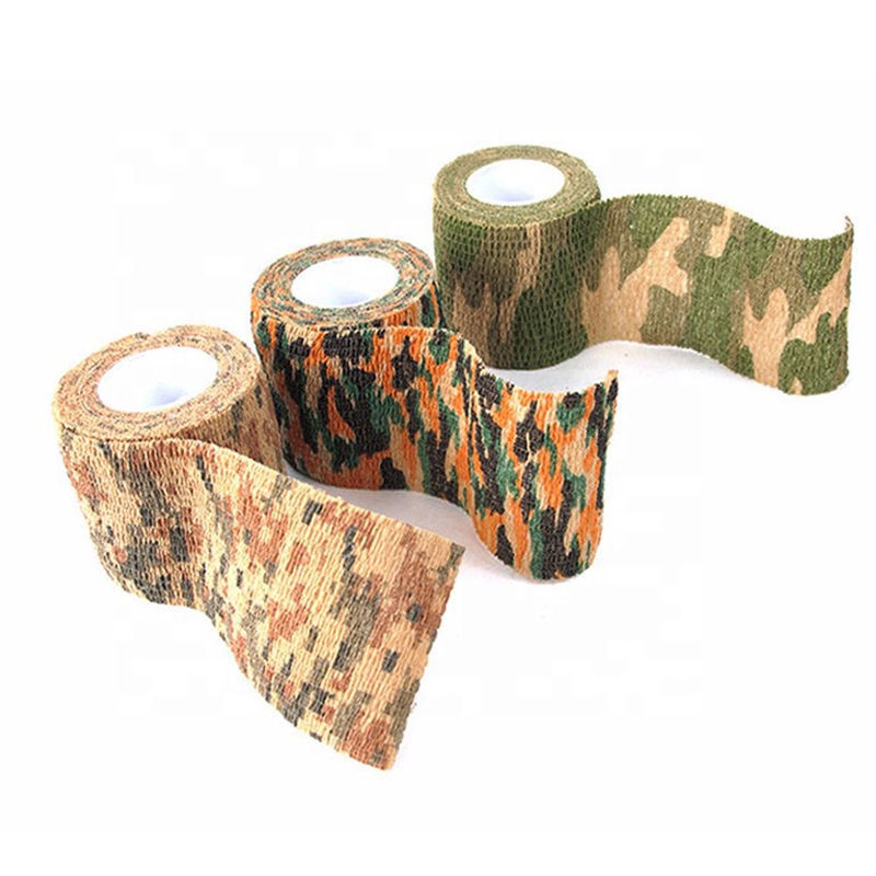 5mX4.5cm Cohesive Woodland Camo Wrap Hunting Camouflage Stealth Tape