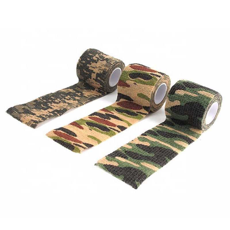 5mX4.5cm Cohesive Woodland Camo Wrap Hunting Camouflage Stealth Tape