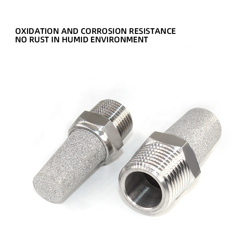 304/316  stainless steel tube fittings pneumatic valve flat end exhaust muffler air silencer BSL/BSLM 1/8 1/4 3/8 1/4