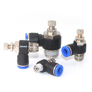 Fast connection Pneumatic connection M5" 1/8" 1/4" 3/8" 1/2 air speed Regulating valve throttle valve