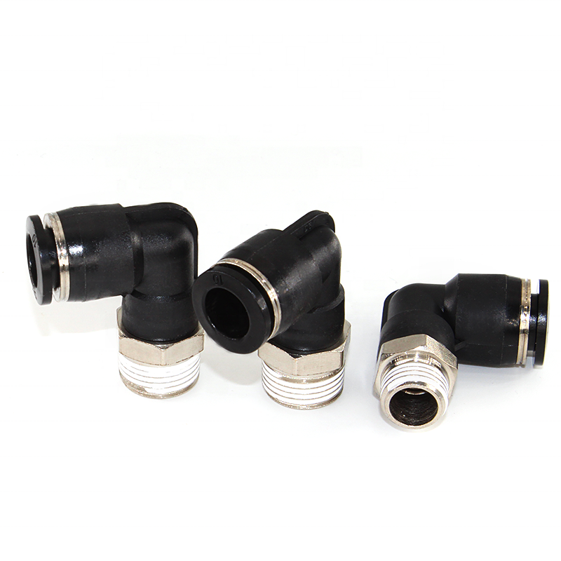 Pneumatic custom accessories pneumatic one touch air hose tube connector male straight brass quick fitting with PT/NPT thread