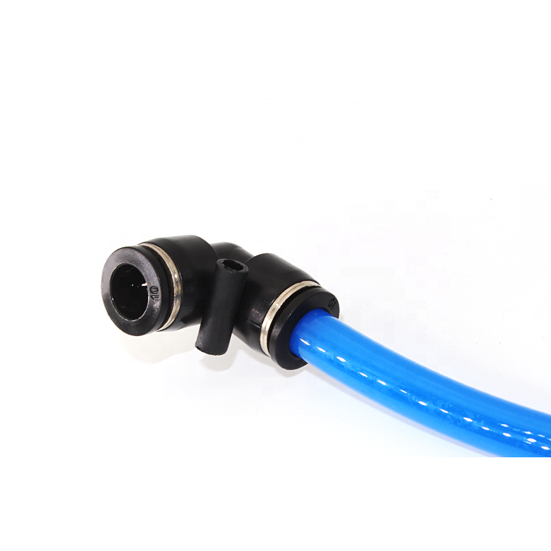 pneumatic connection Pneumatic Tube Air Fitting Plastic Union Elbow L Connector Pipe Hose Push In One Touch Quick Joint Coupler