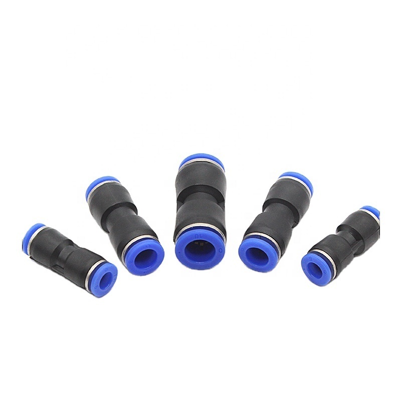 Air Hose pneumatic tube fitting Plastic Fittings straight through couping push in quick plug One-touch Connector pu fittings