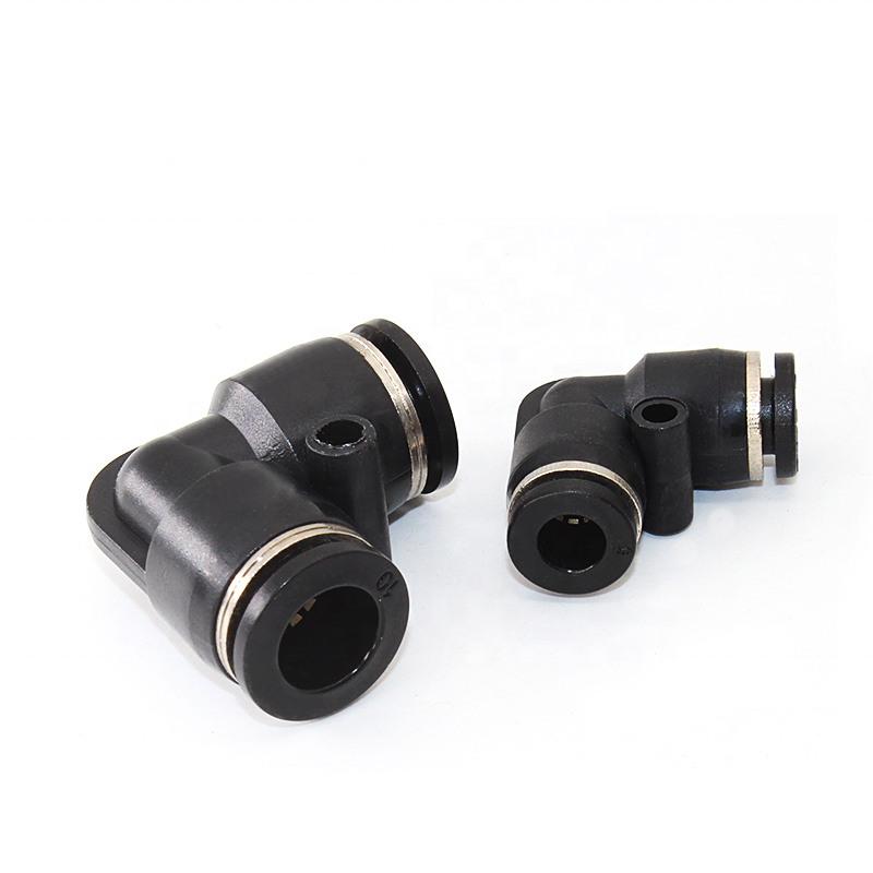 pneumatic connection Pneumatic Tube Air Fitting Plastic Union Elbow L Connector Pipe Hose Push In One Touch Quick Joint Coupler