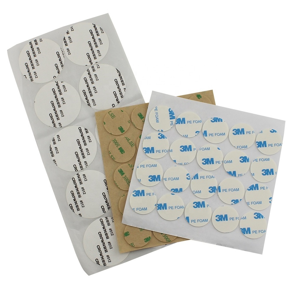 YTS Custom Die Cut Permanent Super Strong Adhesive Foam Dots Round Mounting Double Sided Acrylic Foam Pads Tape Heavy Duty