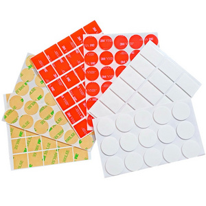 YTS Custom Die Cut Permanent Super Strong Adhesive Foam Dots Round Mounting Double Sided Acrylic Foam Pads Tape Heavy Duty